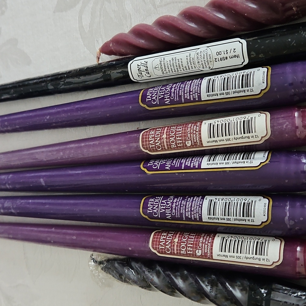 Candle-Lite 12” Taper 6 Candles. New